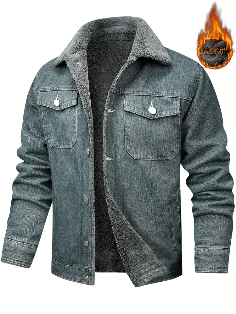 blue winter jacket