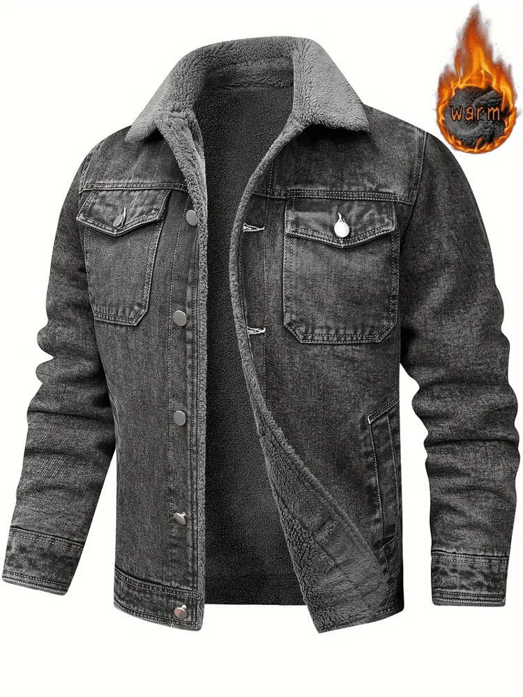 gray winter jacket