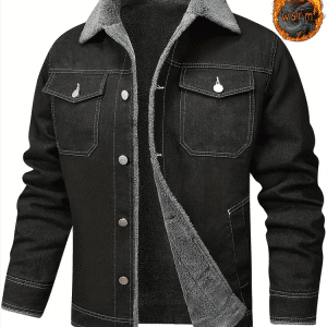 black winter jacket