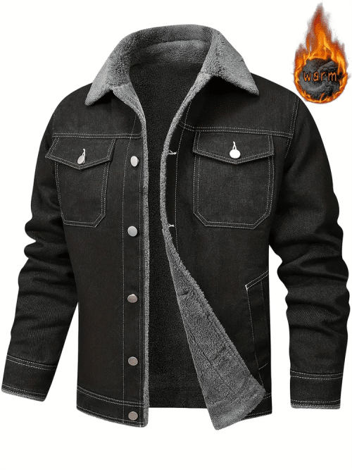black winter jacket