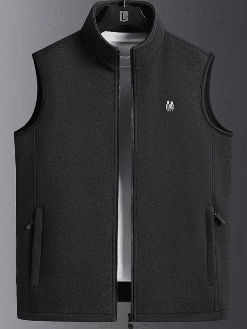 black vest cadigan with zip