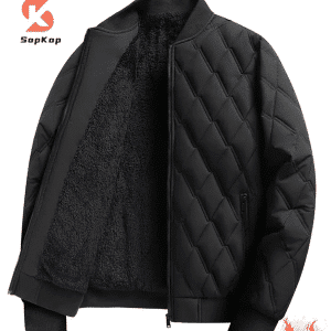 black winter jacket