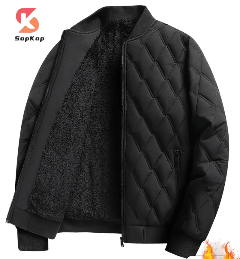 black winter jacket