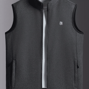 gray vest cadigan with zip