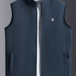 blue vest cadigan with zip