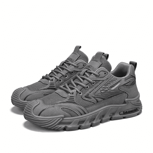 Gray sport sneakers