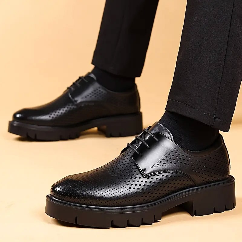 Black Lace-Up Sandals for Men