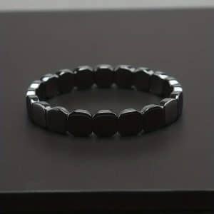 Men’s Retro Black Stone Bracelet