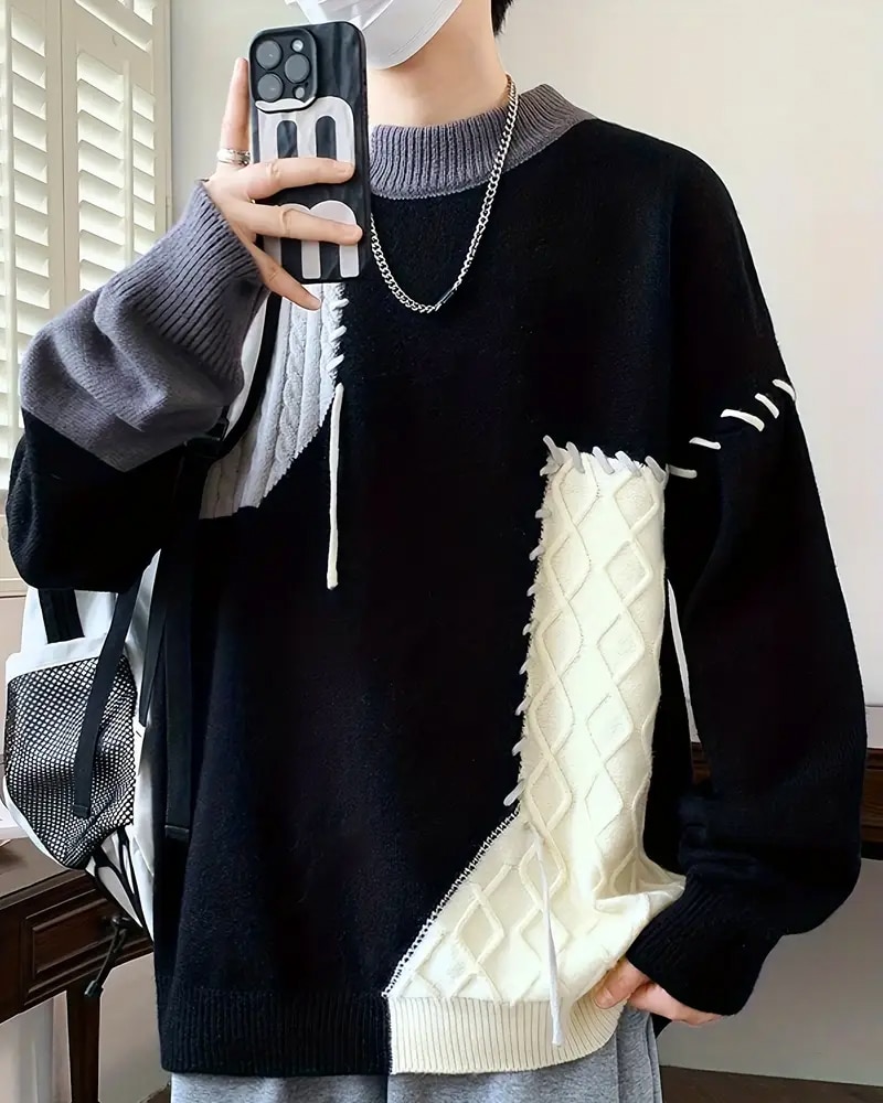 black winter sweater