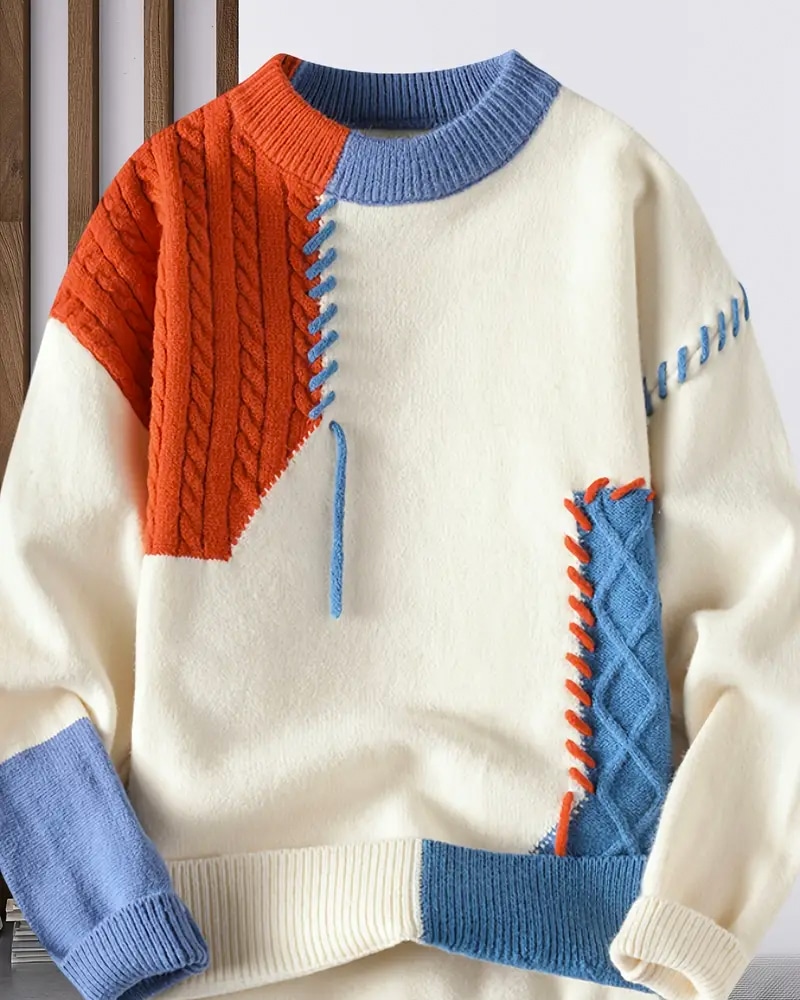 orange winter sweater