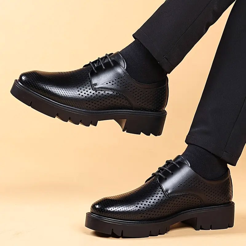 Black Lace-Up Sandals for Men