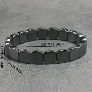 Men’s Retro Black Stone Bracelet