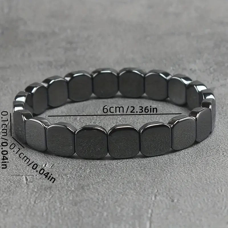 Men’s Retro Black Stone Bracelet