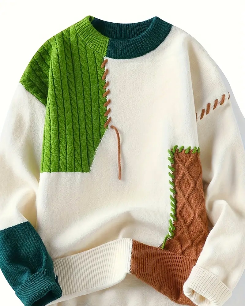 green winter sweater