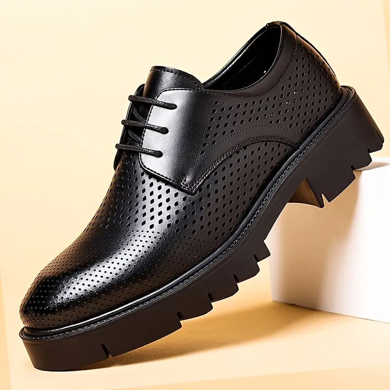 Black Lace-Up Sandals for Men