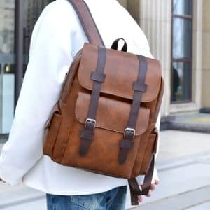 Khaki Unisex Laptop Backpack
