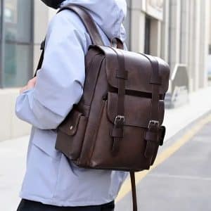 brown Unisex Laptop Backpack