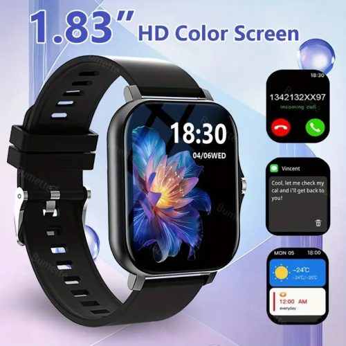 black smart watch