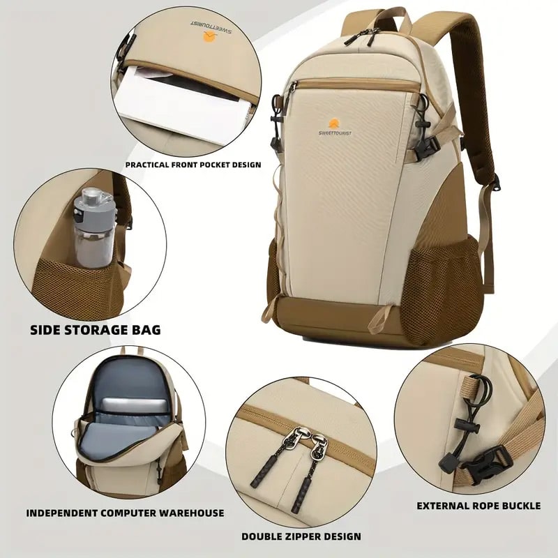 Large capacity hiking backpack