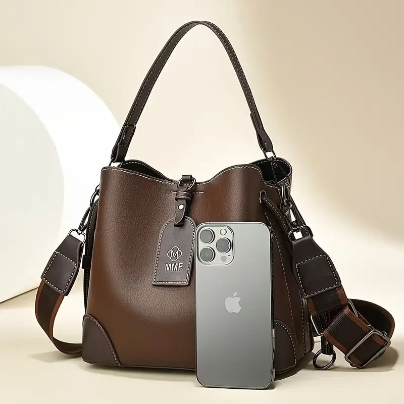 Classic Chic Women’s Vintage Bucket Shoulder Bag